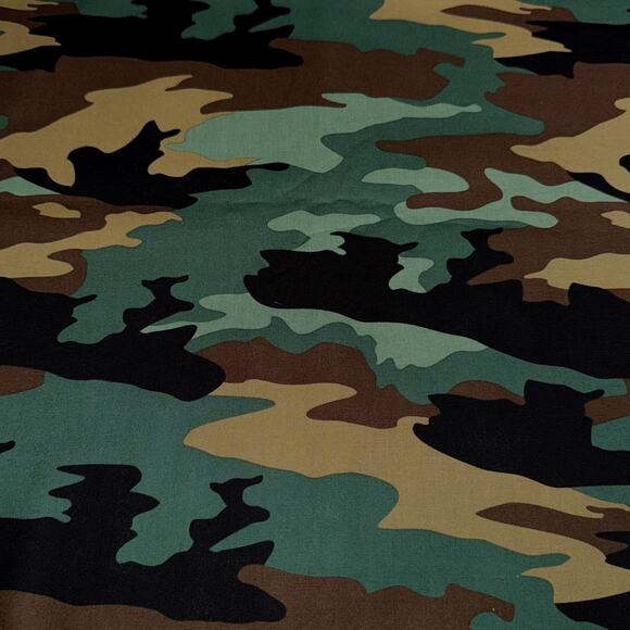 Green, Brown, Black Large Camouflage Print - Brother Sister Design Studio - 1 YD - Picture 1 of 8
